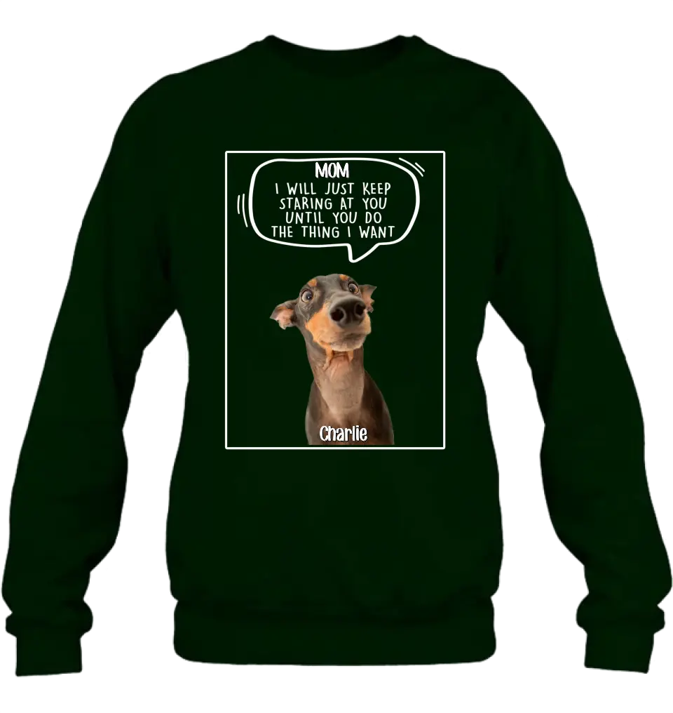 Personalized Pet Photo Shirt/Hoodie - Gift For Pet Lover - Up to 3 Pets - I Will Just Keep Staring At You
