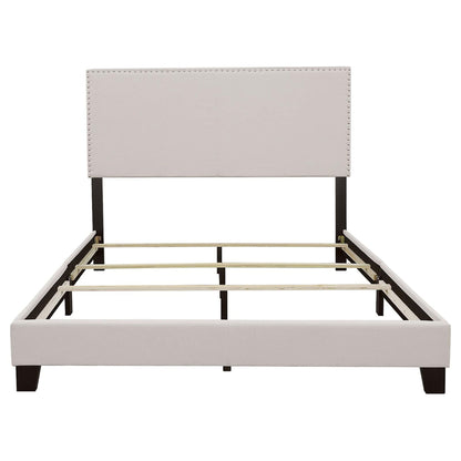 Ivory - Bed With Nailhead Trim