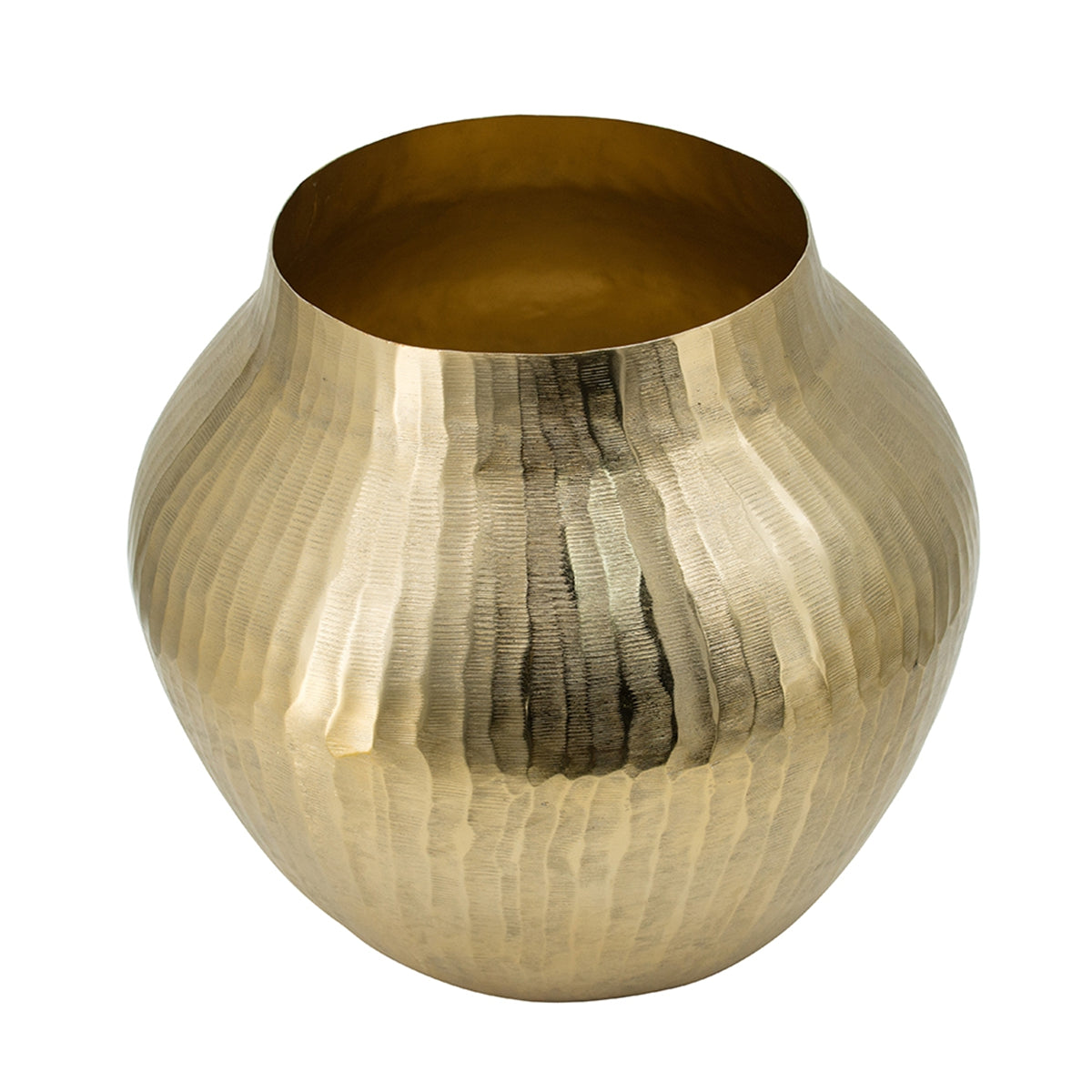 11x11x9" Aluminum Chisel Flower Vase