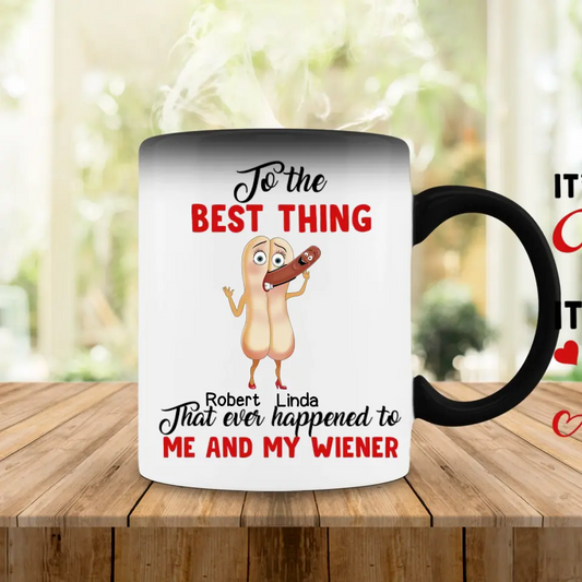 Personalized Couple Color Changing Beverage Mug - Gift Idea For Couple/Him/Her/Valentine's Day - It's Not That I'm Horny All The Time