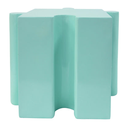 3-Piece Artistic Puzzle Table Set, Modular MGO Side Tables with Interlocking Design