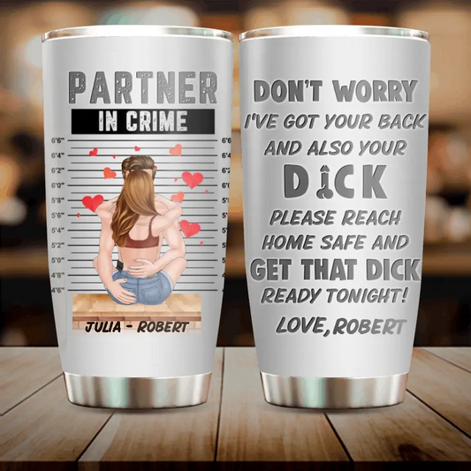 Personalized Couple Tumbler - Gift Idea For Couple/Him/Her/Valentine's Day - Don't Worry I've Got Your Back