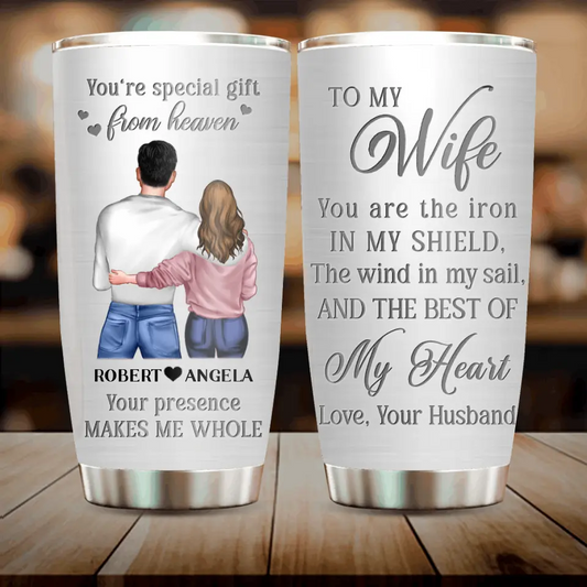 Personalized Couple Tumbler - Gift Idea For Couple/Him/Her/Valentine's Day - You're Special Gift From Heaven