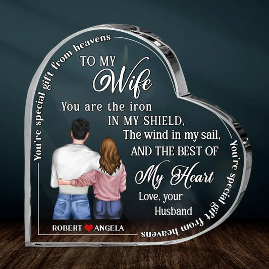 Personalized Couple Crystal Heart - Gift Idea For Couple/Him/Her/Valentine's Day - You're Special Gift From Heaven