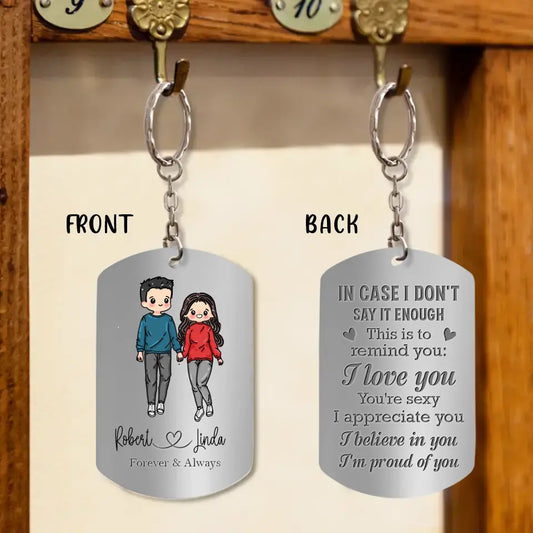 Personalized Couple Aluminum Keychain - Gift Idea For Couple/Valentine's Day - Forever & Always