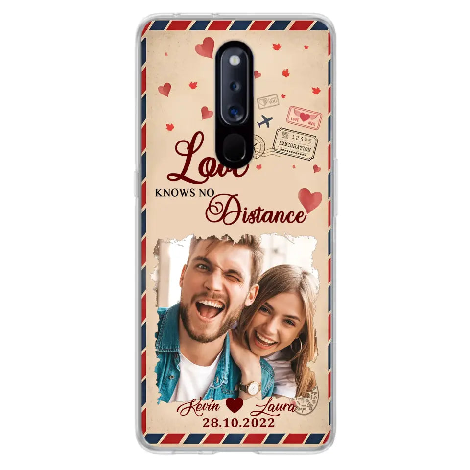 Custom Personalized Couple Phone Case - Gift Idea For Couple/Valentines Day - Upload Photo - Love Knows No Distance - Case For Oppo/ Xiaomi/ Huawei