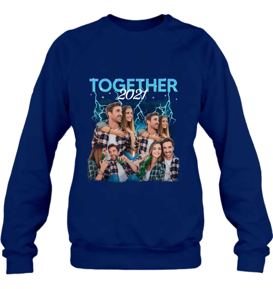 Personalized Couple Together T-Shirt/Long Sleeve/Sweatshirt/Hoodie - Upload Photos - Gift Idea For Couple
