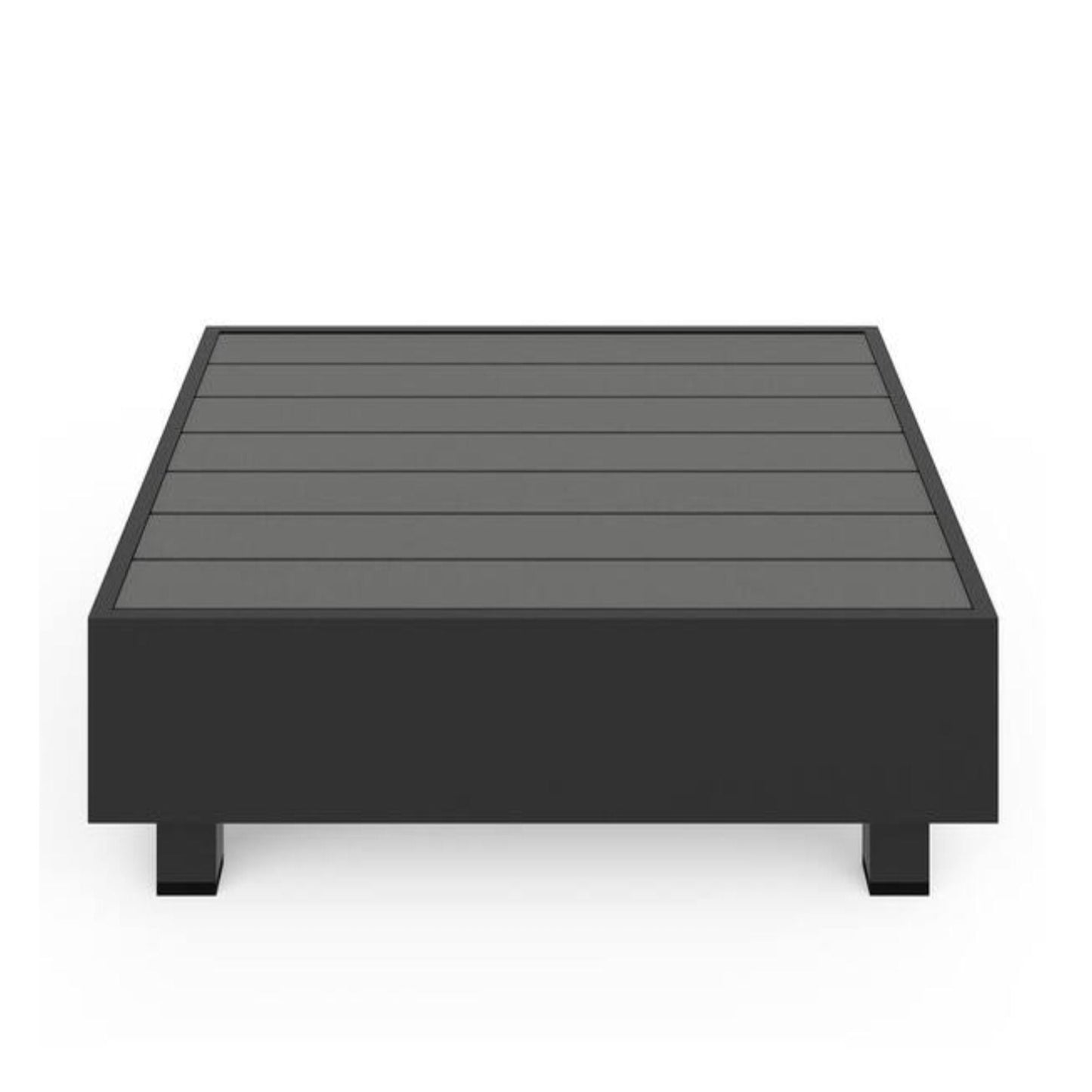 Patio Sectional Set With Modular Armless Chairs And Coffee Table - Gray