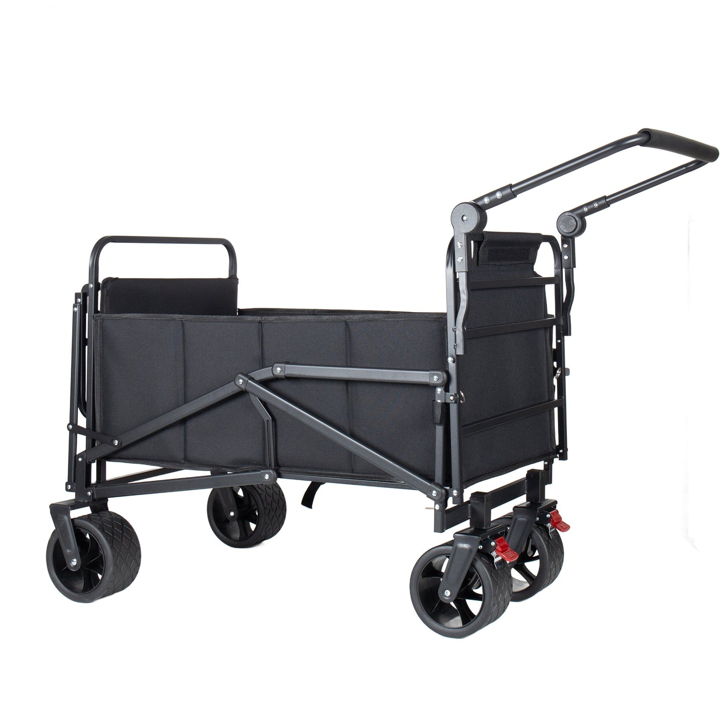 2-in-1 Multifunctional Folding Wagon Cart and Convertible Beach Chair