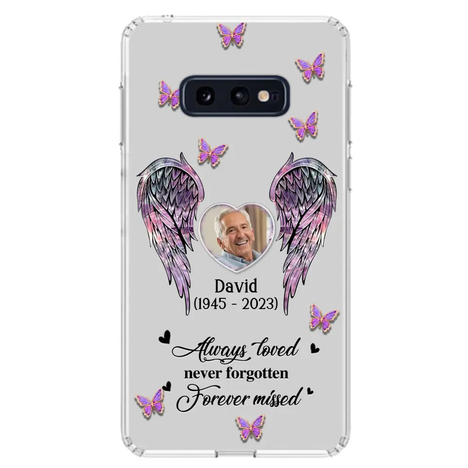 Personalized Memorial Phone Case - Memorial Gift Idea For Family Member - Upload Photo - Case For iPhone/Samsung - Always Loved Never Forgotten Forever Missed