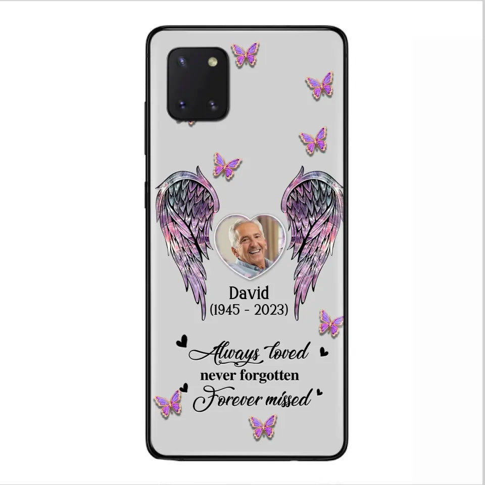 Personalized Memorial Phone Case - Memorial Gift Idea For Family Member - Upload Photo - Case For iPhone/Samsung - Always Loved Never Forgotten Forever Missed