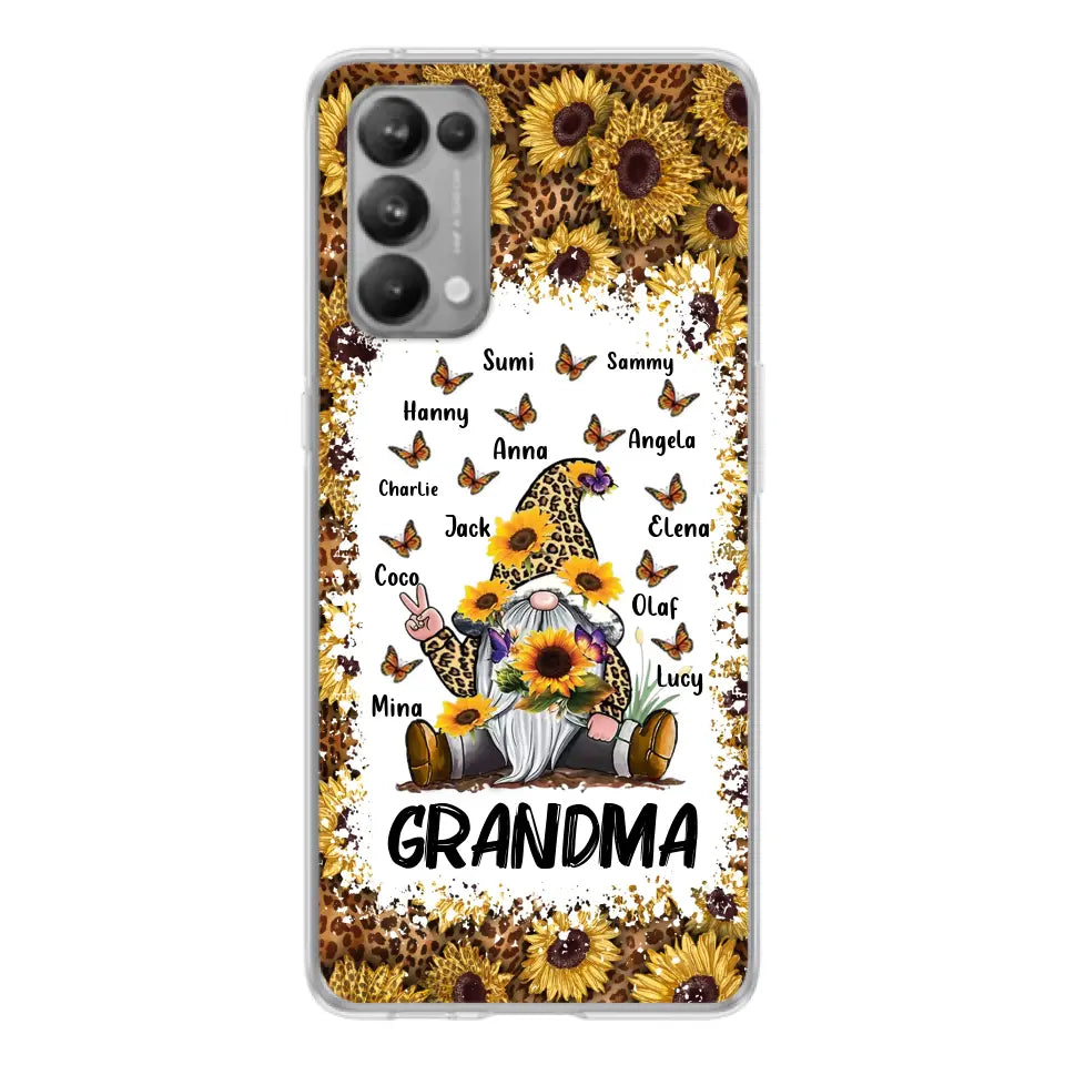 Personalized Sunflower Grandma Phone Case - Gift Idea For Grandma - Up to 12 Kids - Case For Oppo/Xiaomi/Huawei