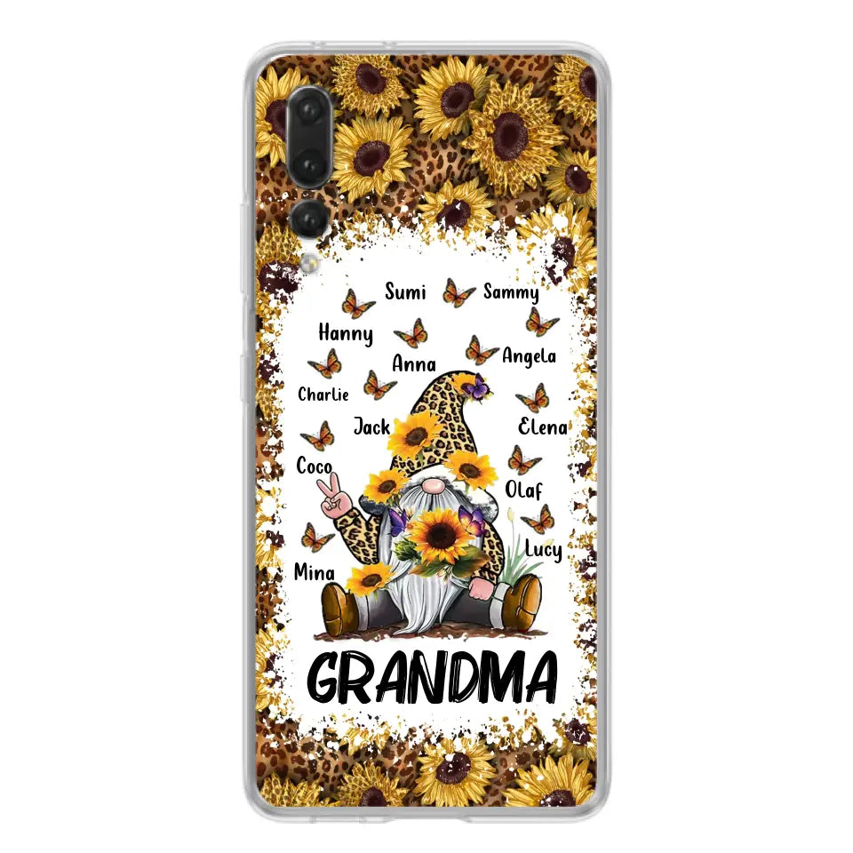 Personalized Sunflower Grandma Phone Case - Gift Idea For Grandma - Up to 12 Kids - Case For Oppo/Xiaomi/Huawei
