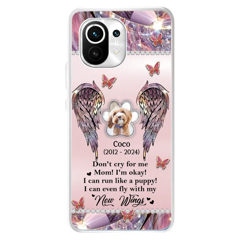 Personalized Memorial Phone Case - Upload Photo - Memorial Gift Idea For Dog Lover - Don't Cry For Me - Case For Oppo/Xiaomi/Huawei