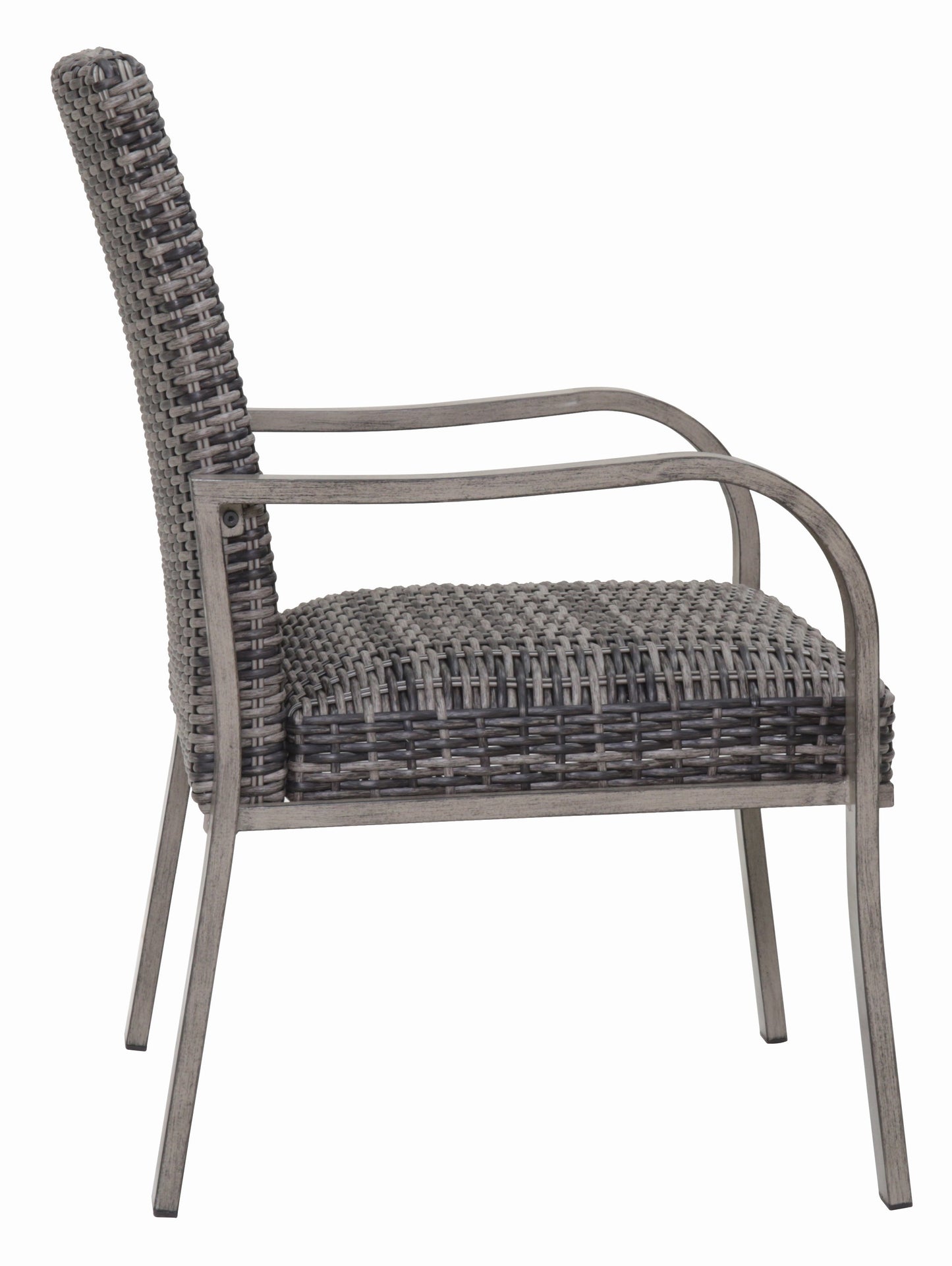 2PC Outdoor Dining Chair with Hand-Painted Frame and Water-Washed Cotton Seat