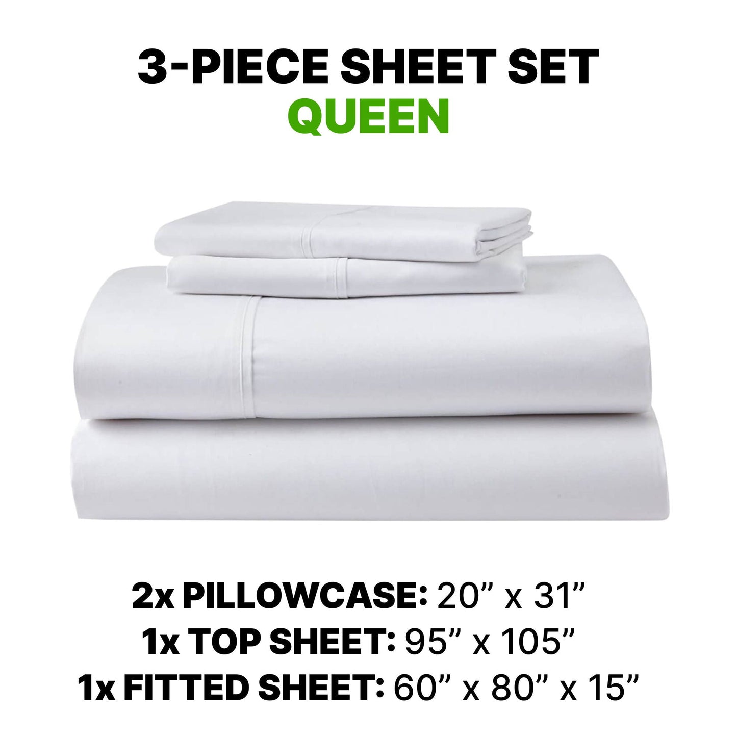 Sheet Set Luxurious Supima Cotton & TENCEL Blend with GhostGrip Bands