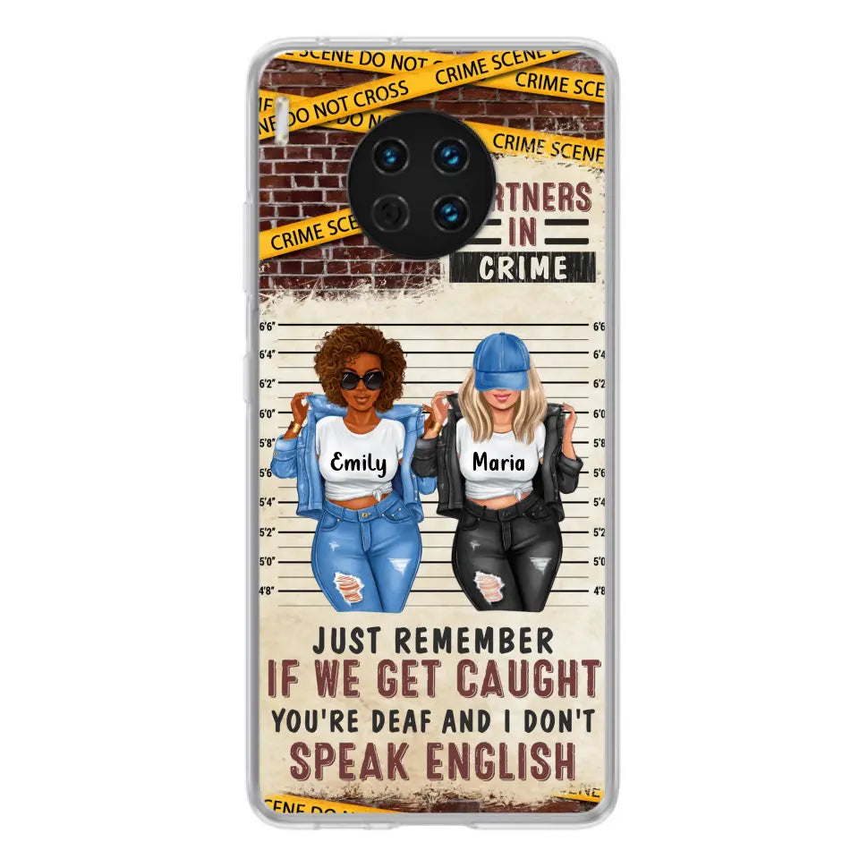 Personalized Bestie Phone Case - Gift Idea For Bestie/Sister - Up to 3 Girls - Partners In Crime - Case For Oppo/Xiaomi/Huawei