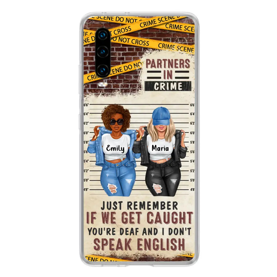 Personalized Bestie Phone Case - Gift Idea For Bestie/Sister - Up to 3 Girls - Partners In Crime - Case For Oppo/Xiaomi/Huawei