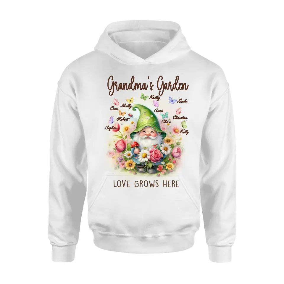 Personalized Grandma's Garden Shirt/Hoodie - Mother's Day Gift Idea For Grandma/Mother - Grandma's Garden