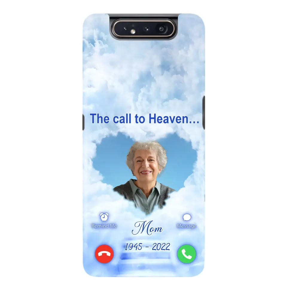 Custom Personalized Memorial Photo Phone Case - Memorial Gift Idea for Mother's Day/Father's Day - The Call To Heaven - Case for iPhone/Samsung