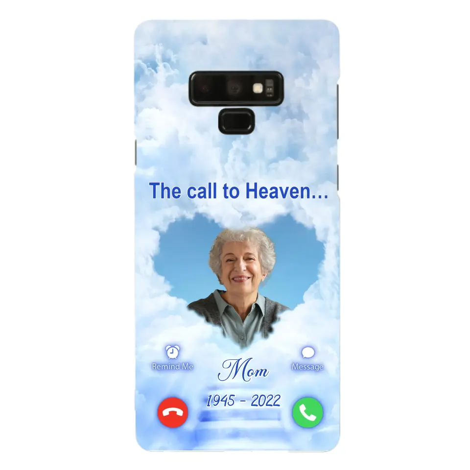 Custom Personalized Memorial Photo Phone Case - Memorial Gift Idea for Mother's Day/Father's Day - The Call To Heaven - Case for iPhone/Samsung