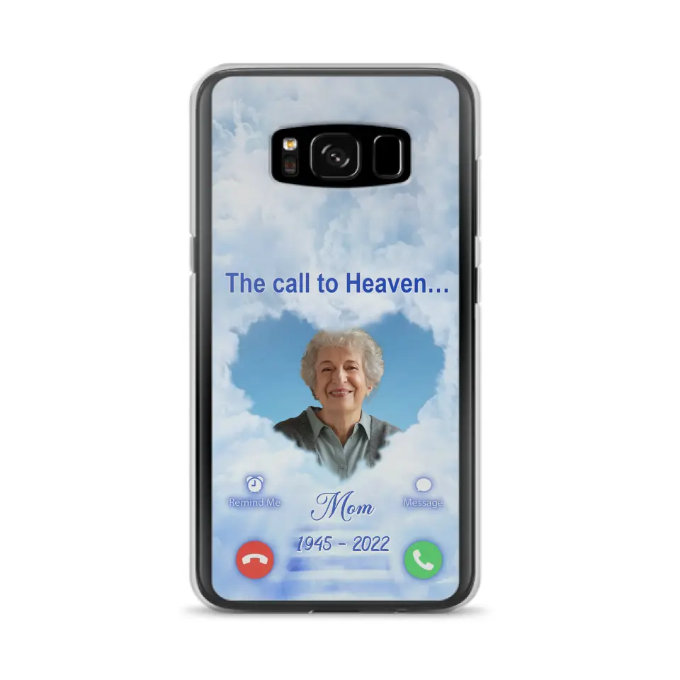 Custom Personalized Memorial Photo Phone Case - Memorial Gift Idea for Mother's Day/Father's Day - The Call To Heaven - Case for iPhone/Samsung