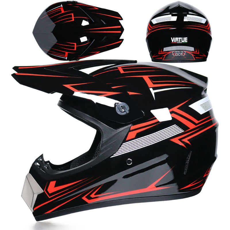 Youth Off-Road Motorcycle Helmet - [green] | Lightweight Motocross Full Face Shield for Dirt Bike & ATV