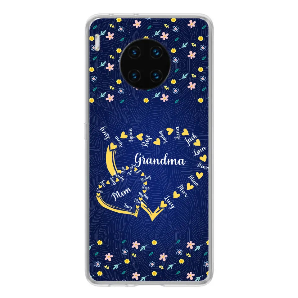 Personalized Grandma Mom Phone Case - Gift Idea For Mother's Day - Up to 12 Kids - Case For Oppo/Xiaomi/Huawei