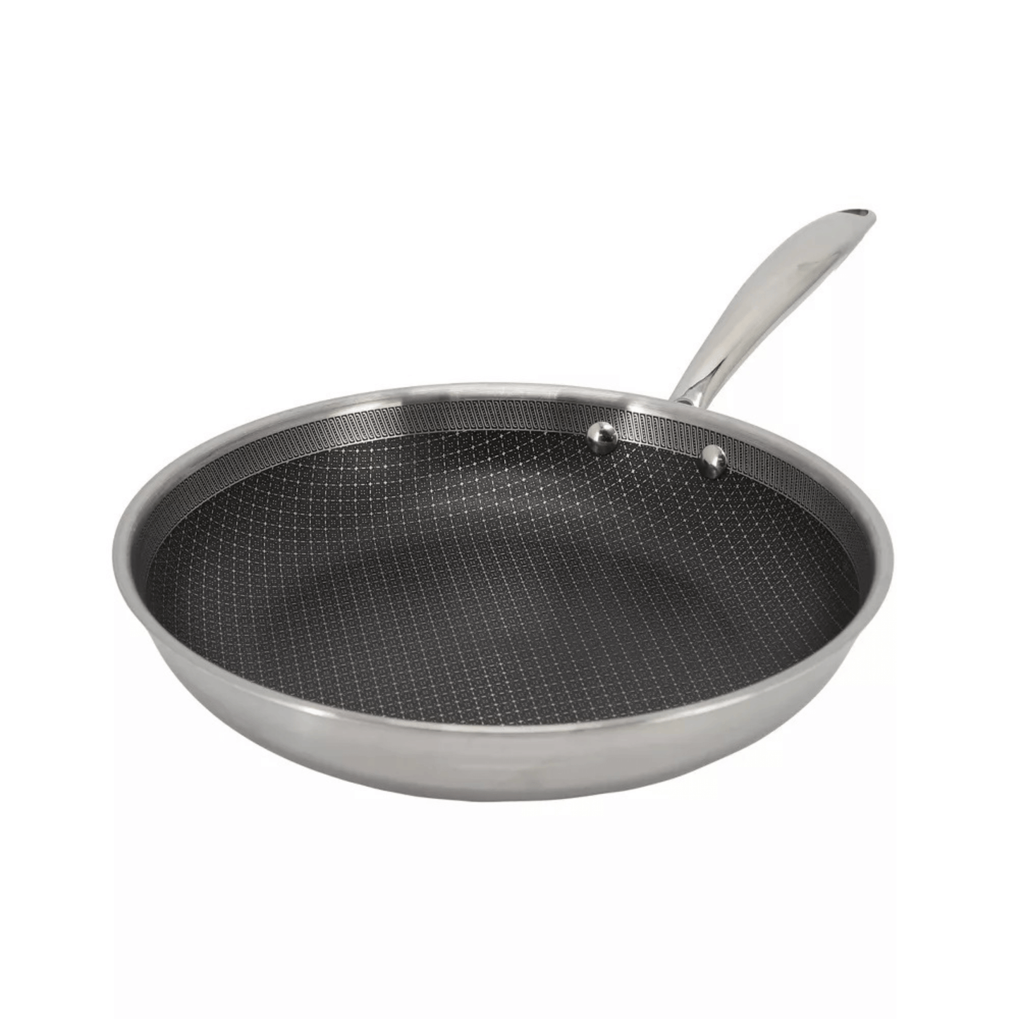 Better Chef 12-Inch 3-Ply Stainless Steel Nonstick Fry Pan with Rolled Edge