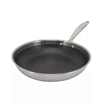 Better Chef 12-Inch 3-Ply Stainless Steel Nonstick Fry Pan with Rolled Edge