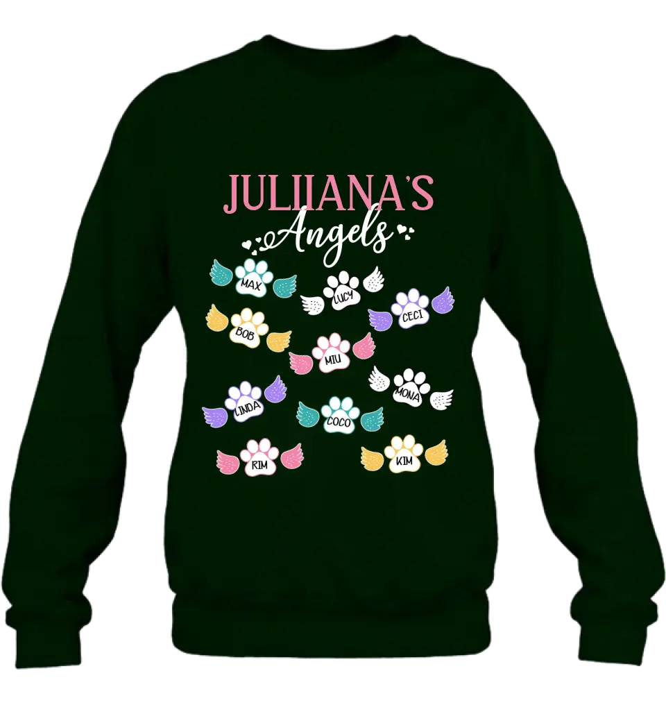 Personalized Angels Shirt/Hoodie - Up to 10 Pets/Kids - Mother's Day Gift Idea