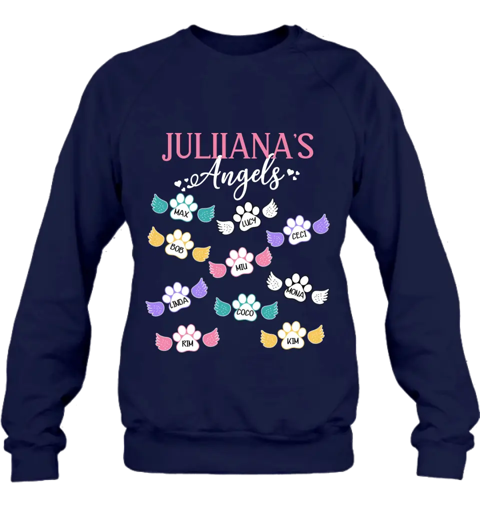 Personalized Angels Shirt/Hoodie - Up to 10 Pets/Kids - Mother's Day Gift Idea