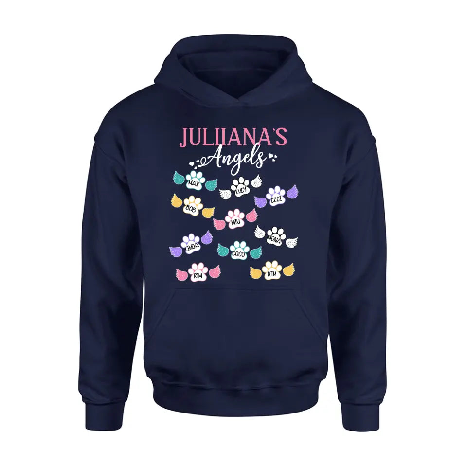 Personalized Angels Shirt/Hoodie - Up to 10 Pets/Kids - Mother's Day Gift Idea