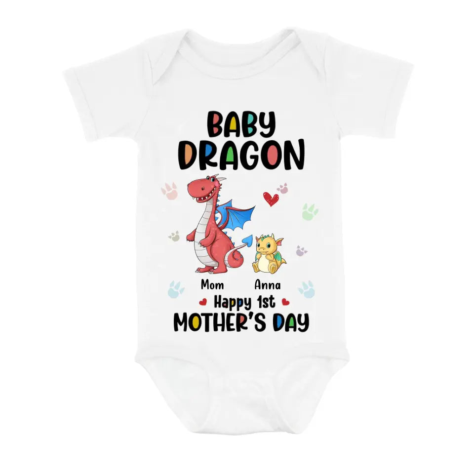 Personalized Dragon Shirt/Baby Onesie - Gift Idea For Mother's Day - Mother Of Dragon Happy 1st Mother's Day