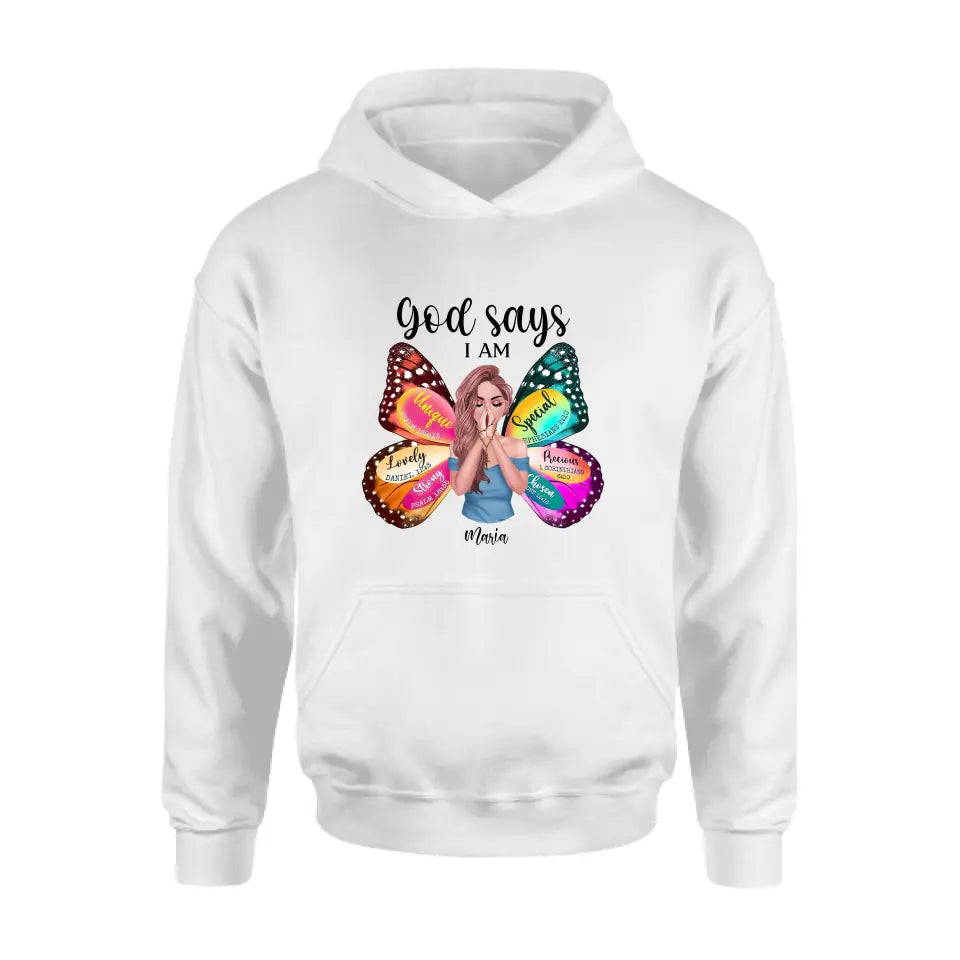 Personalized Prayer Shirt/Hoodie - Inspiration Religious Gifts Idea - God Says I Am Lovely Daniel