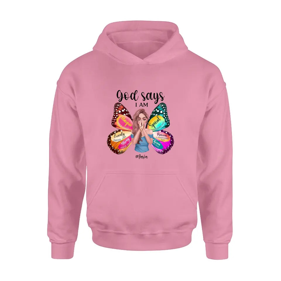 Personalized Prayer Shirt/Hoodie - Inspiration Religious Gifts Idea - God Says I Am Lovely Daniel