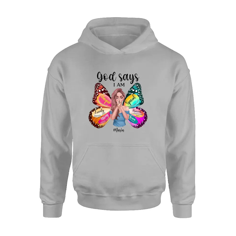 Personalized Prayer Shirt/Hoodie - Inspiration Religious Gifts Idea - God Says I Am Lovely Daniel
