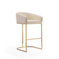 Mid-Century Modern Stool With Steel Base