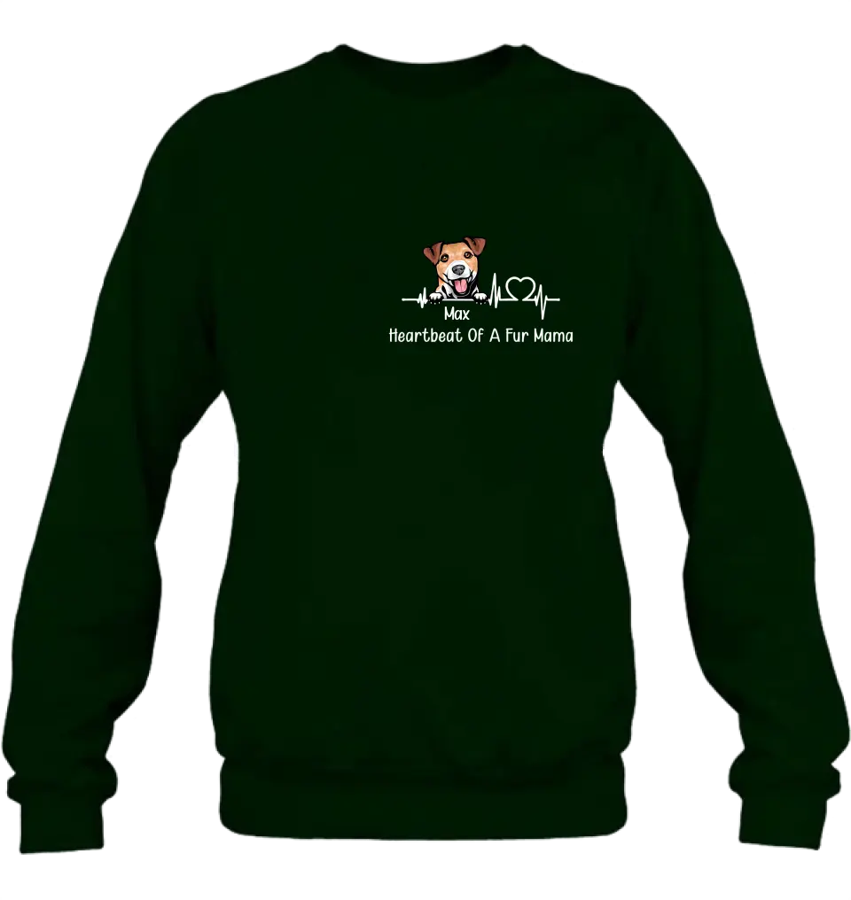 Personalized Dog Shirt/Hoodie - Gift Idea For Dog Lover/Mother's Day/Father's Day - Heartbeat Of A Fur Mama