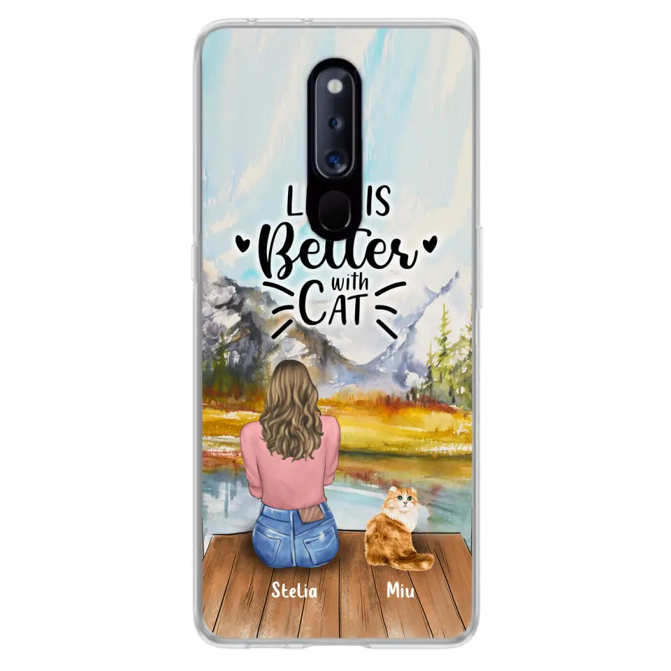 Personalized Cat Mom Phone Case - Gifts For Cat Lovers With Up to 4 Cats - Home Is Where The Paws Are - Case For Oppo, Huawei, Xiaomi, Google Pixel