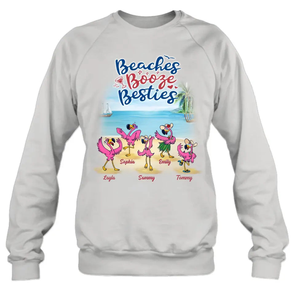 Personalized Beach Besties Shirt/Hoodie - Gift Idea For Besties/Friends/Beach Lovers - Up to 5 Besties  - I Love You To The Beach & Back