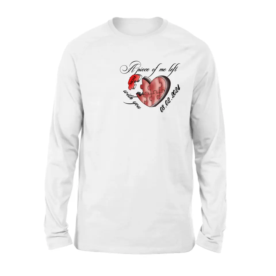 Personalized Memorial Mom/Dad Shirt/Hoodie - Memorial Gift Idea For Mother's Day/Father's Day - A Piece Of Me Left With You