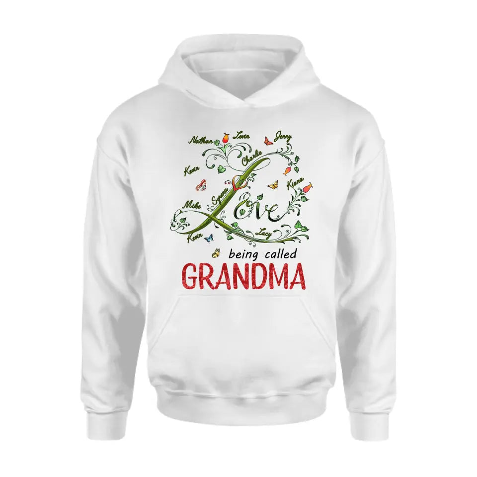 Personalized Grandma Shirt/Hoodie - Up to 10 Kids - Mother's Day Gift Idea For Grandma - Love Being Called Grandma