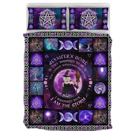 Personalized Witch Quilt Bed Sets - Halloween Gift For Witch Enthusiast - I Am The Storm
