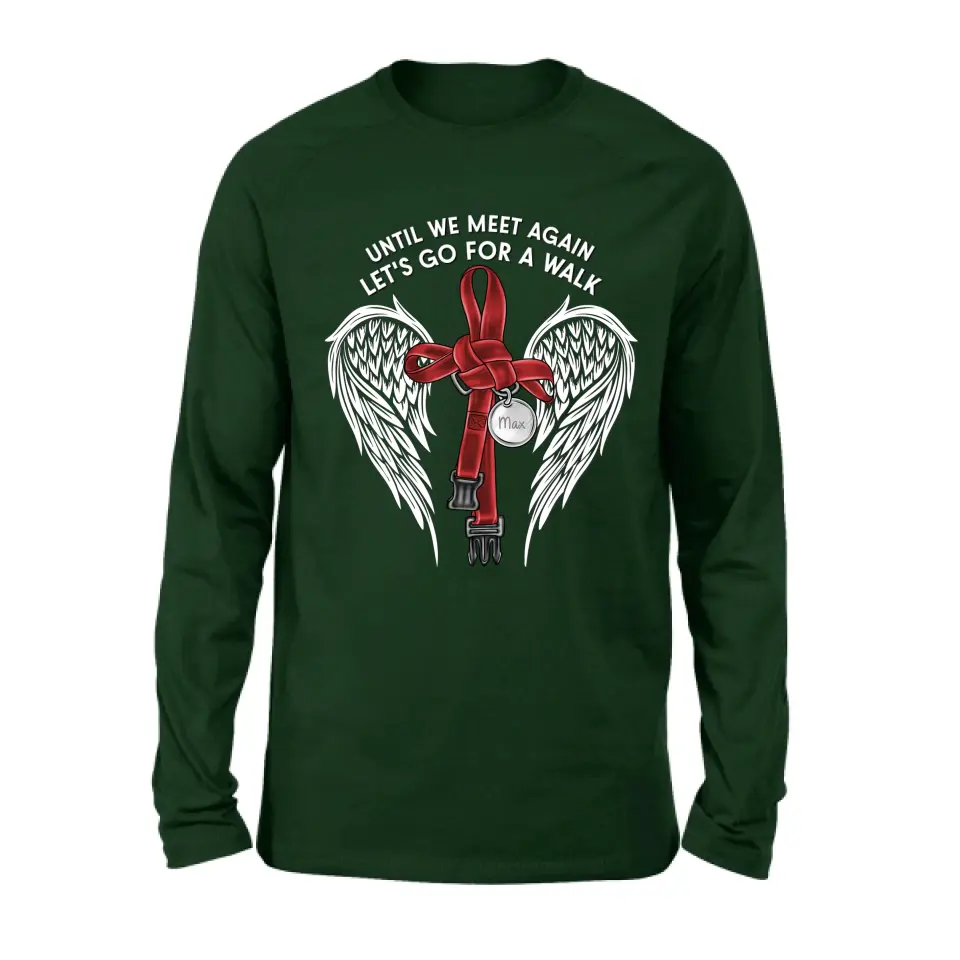Personalized Memorial Dog Leash Shirt/Hoodie - Until We Meet Again Let's Go For A Walk - Memorial Gift Idea For Dog Owner