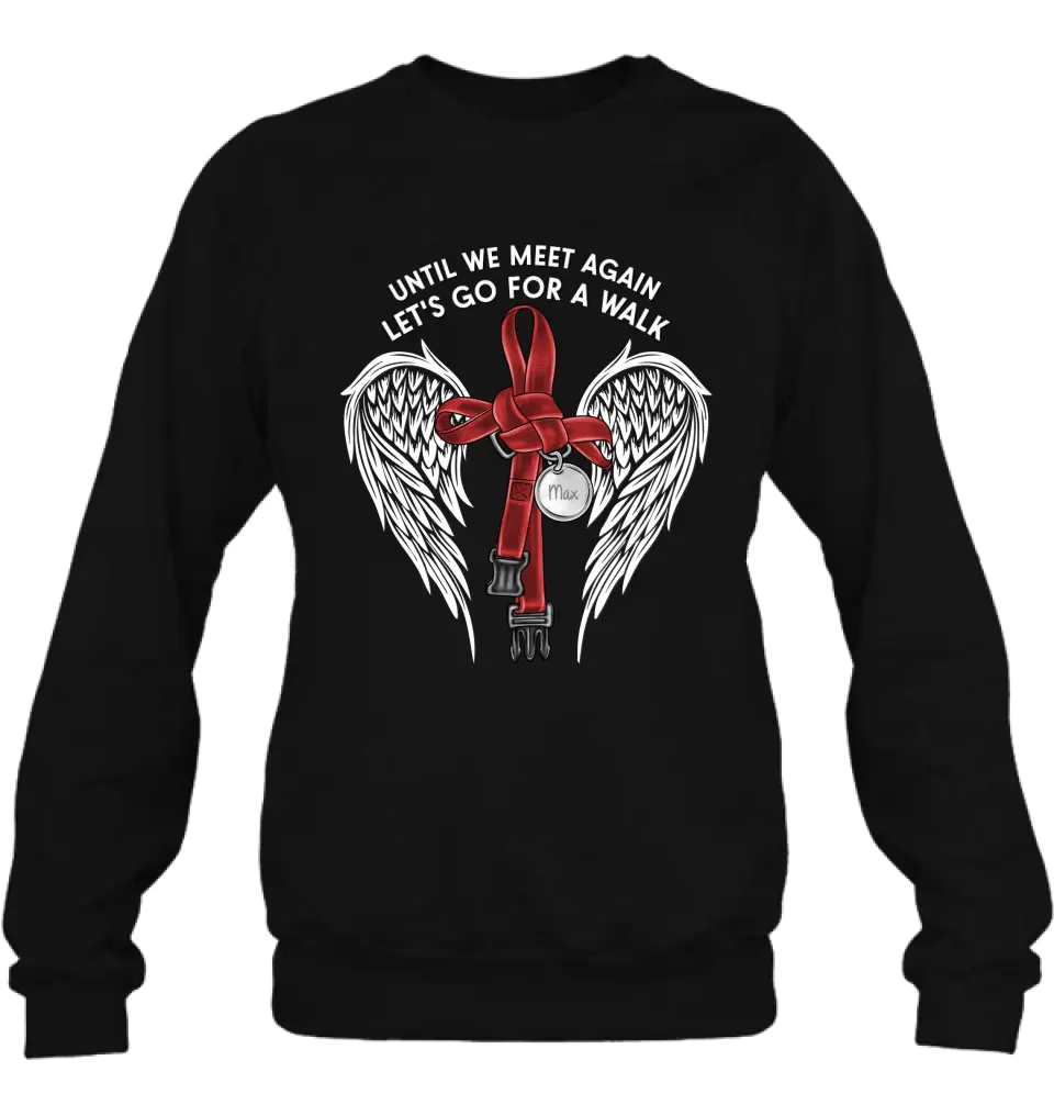 Personalized Memorial Dog Leash Shirt/Hoodie - Until We Meet Again Let's Go For A Walk - Memorial Gift Idea For Dog Owner