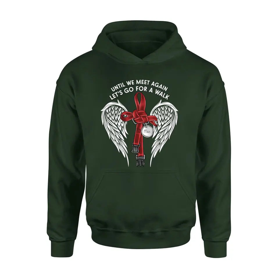 Personalized Memorial Dog Leash Shirt/Hoodie - Until We Meet Again Let's Go For A Walk - Memorial Gift Idea For Dog Owner