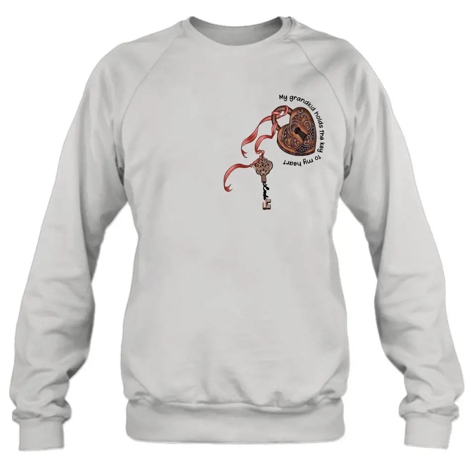 Personalized Grandma Shirt/Hoodie - Up to 10 Kids/Grandkids - Mother's Day Gift Idea For Grandma/Mom - My Grandkids Hold The Key To My Heart
