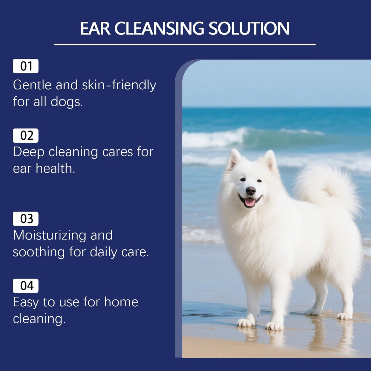 Yegbong Dog Ear Cleaner Contains Mint  For Gentle, Odor-Free Daily Care