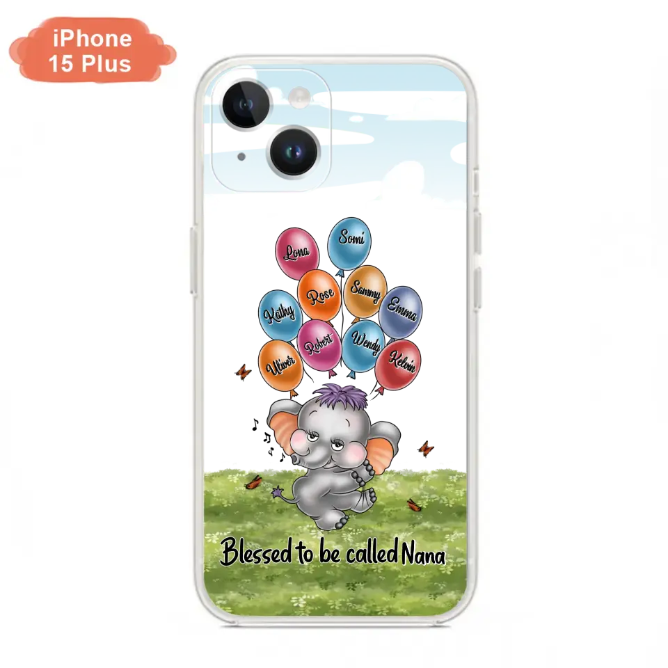 Personalized Grandma Phone Case - Up to 10 Kids - Gift Idea for Grandma/Mother's Day - Blessed To Be Called Nana
